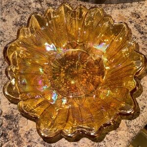 Vintage carnival glass bowl